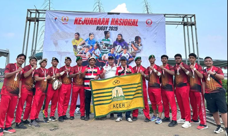 Tampil Menyerang, Tim Rugby Aceh Raih Perak Kejurnas Rugby 7’S