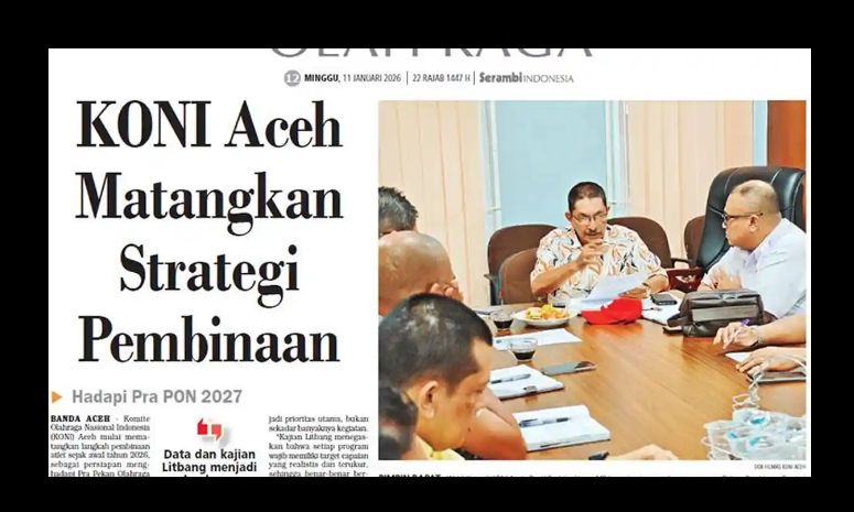 Hadapi Pra PON 2027, KONI Aceh Matangkan Strategi Pembinaan